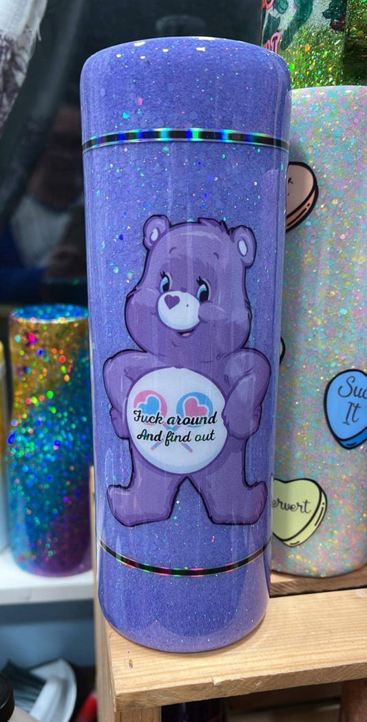 Fuck Around and Find Out Swear Bear custom tumbler