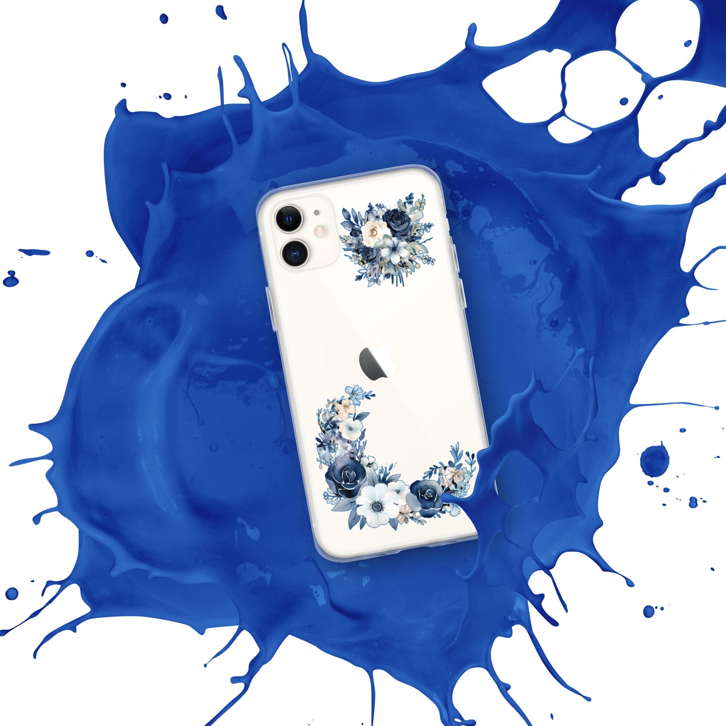 Zoe's Blue Floral Clear Case for iPhone®