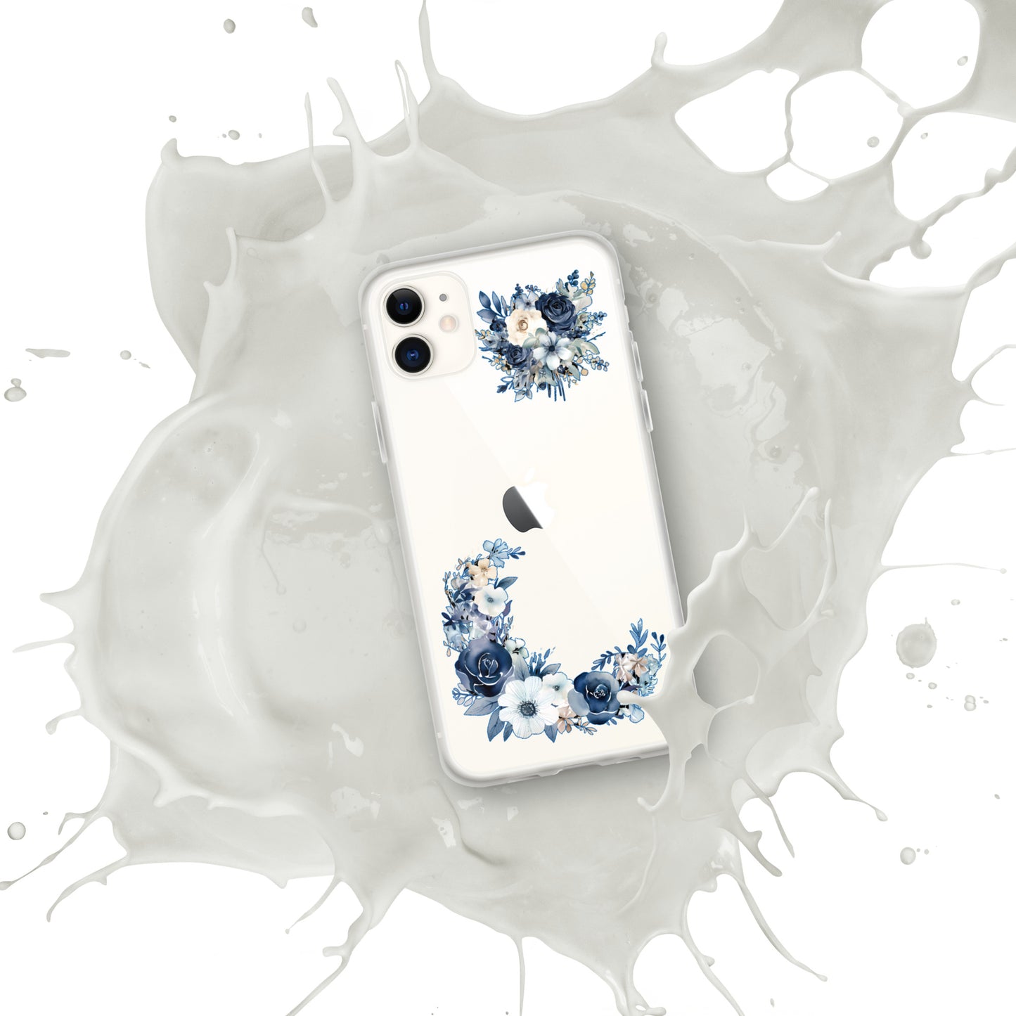 Zoe's Blue Floral Clear Case for iPhone®