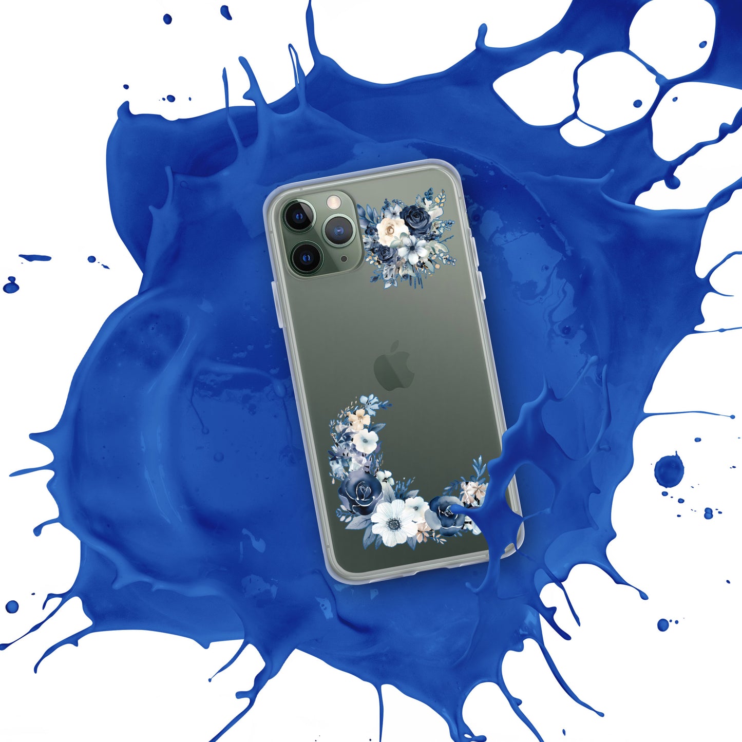 Zoe's Blue Floral Clear Case for iPhone®