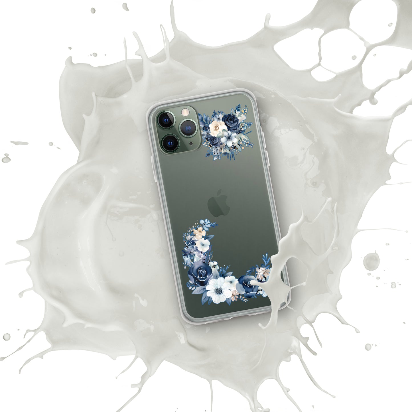 Zoe's Blue Floral Clear Case for iPhone®