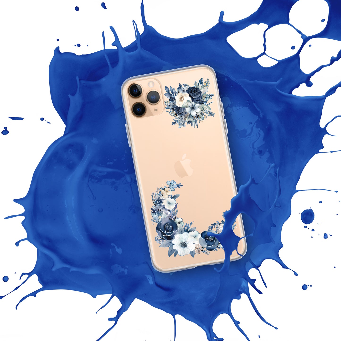 Zoe's Blue Floral Clear Case for iPhone®