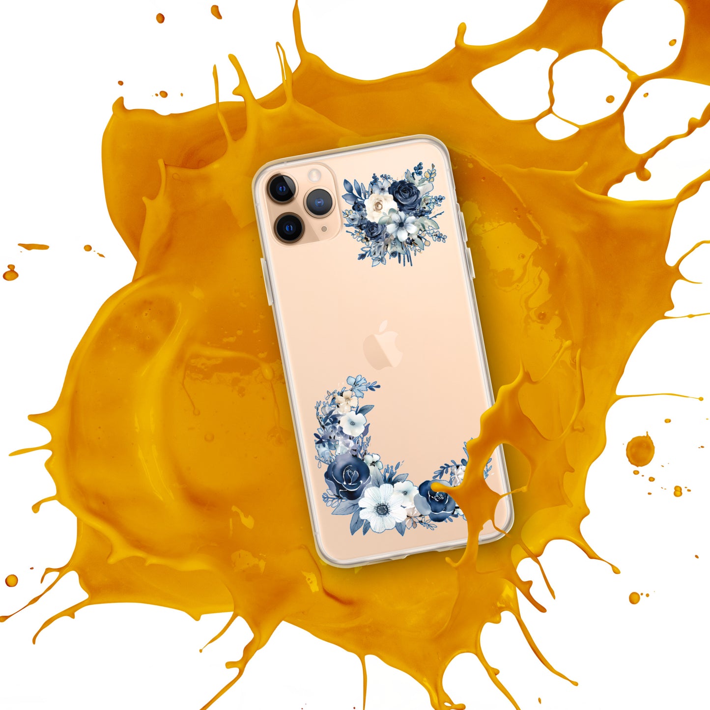 Zoe's Blue Floral Clear Case for iPhone®