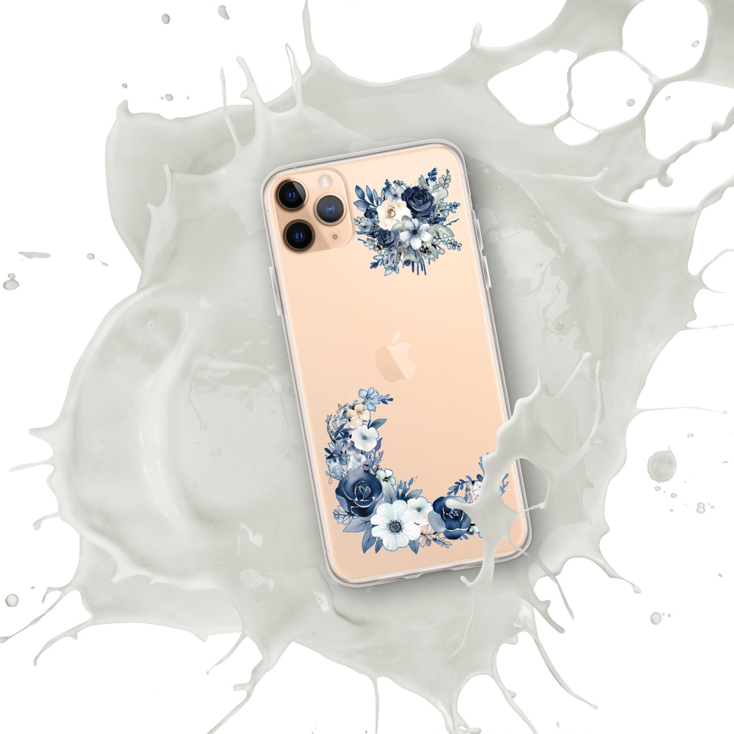 Zoe's Blue Floral Clear Case for iPhone®