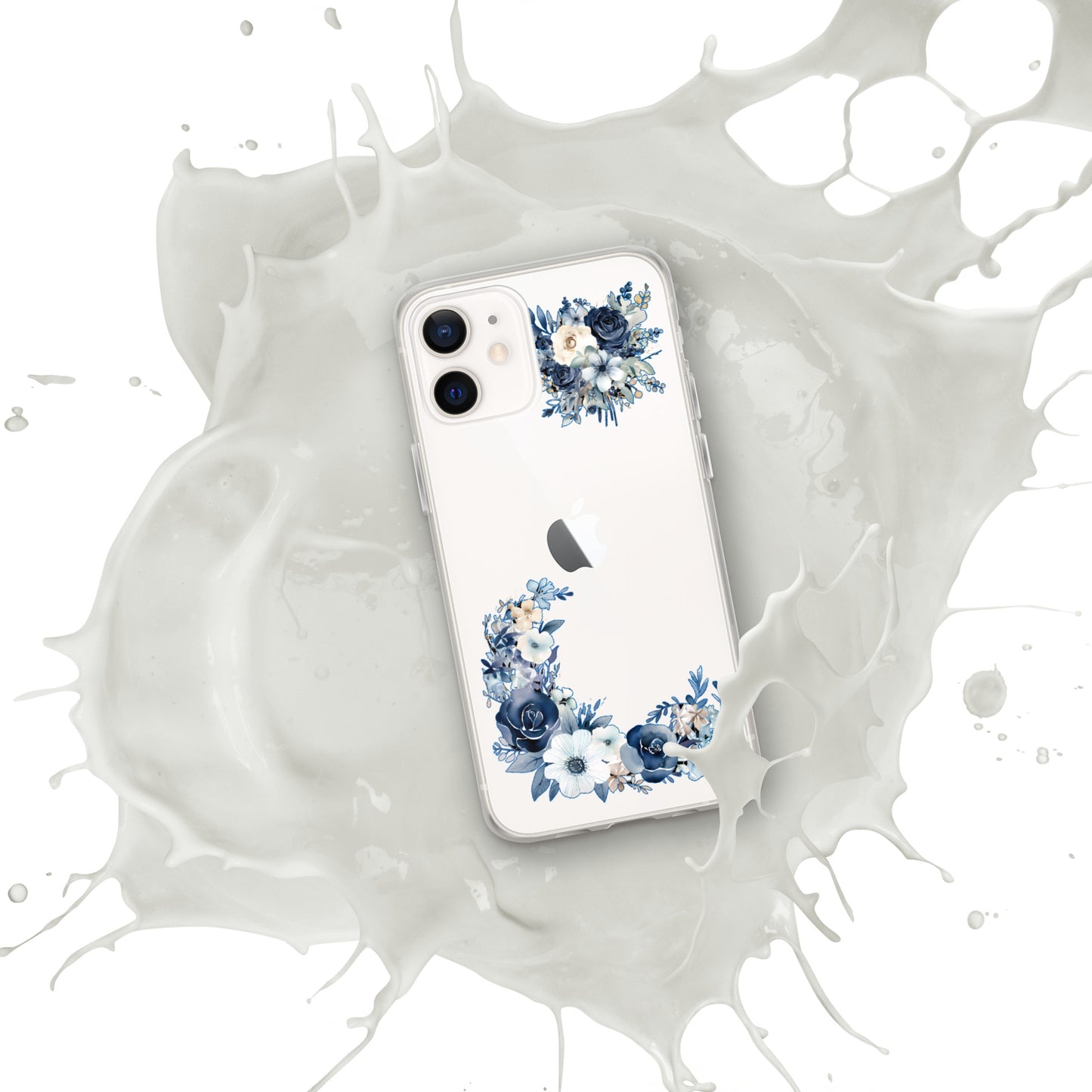 Zoe's Blue Floral Clear Case for iPhone®