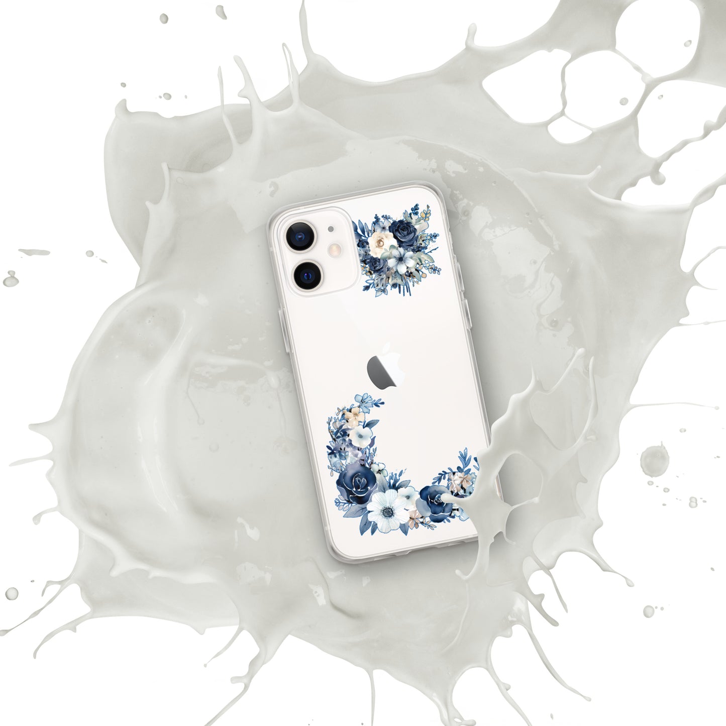 Zoe's Blue Floral Clear Case for iPhone®