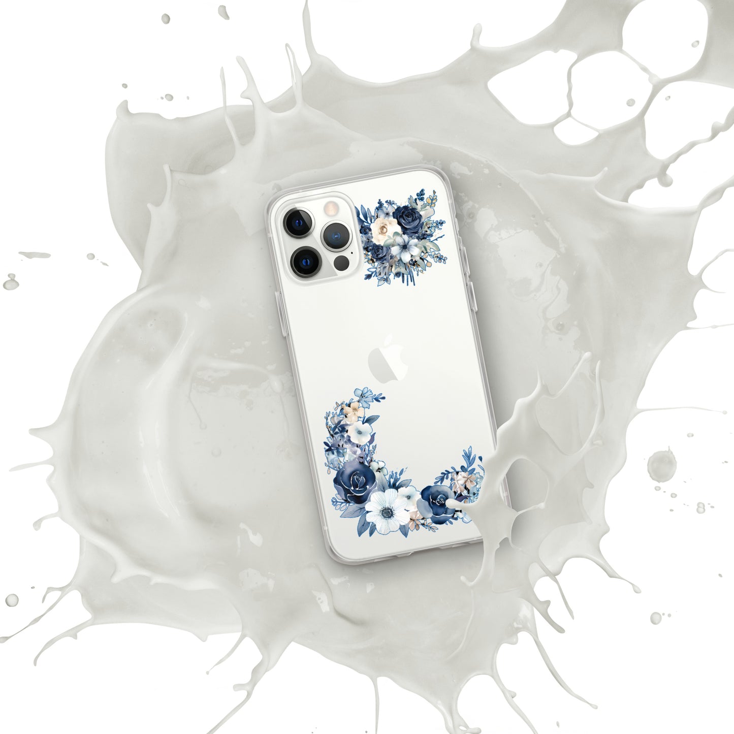 Zoe's Blue Floral Clear Case for iPhone®