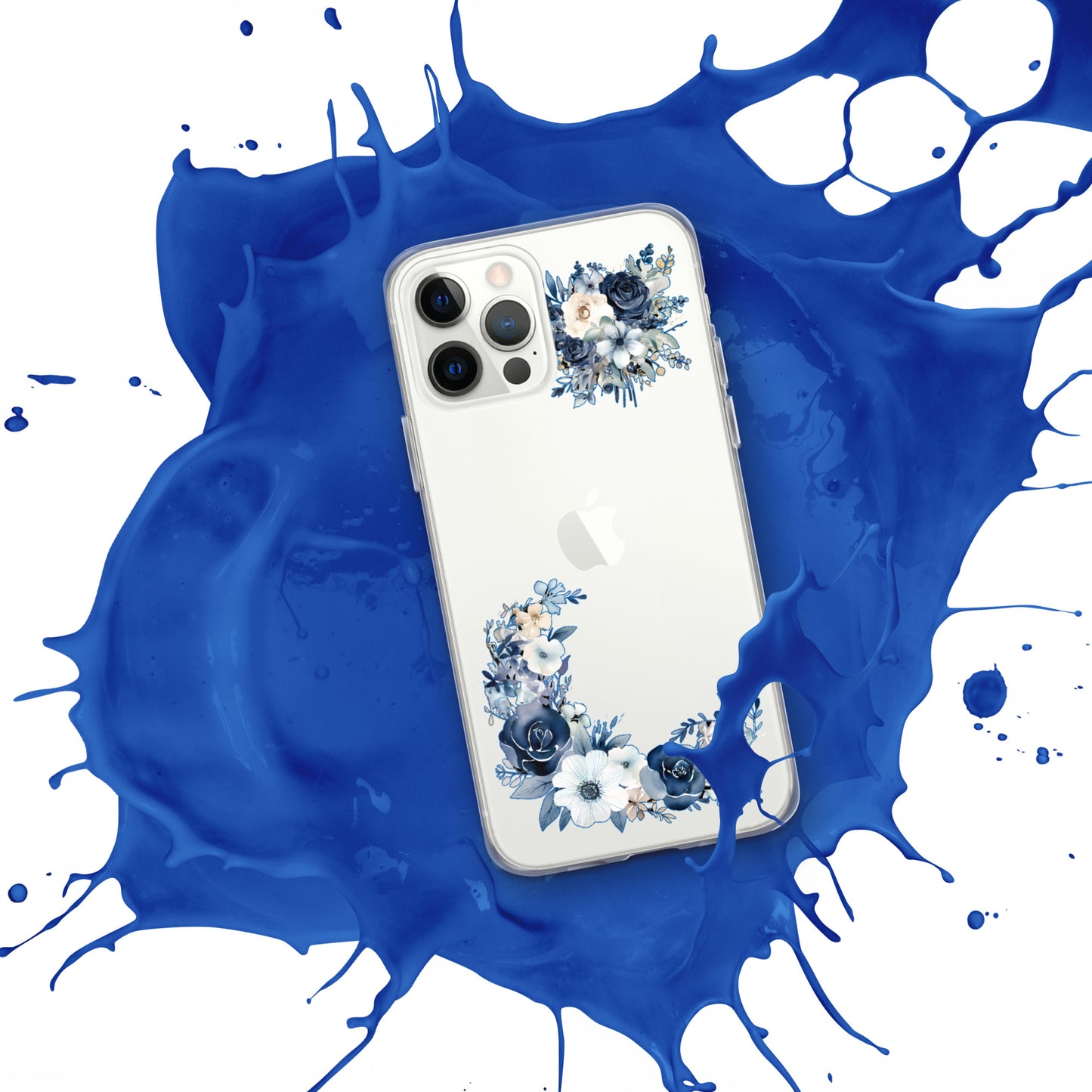 Zoe's Blue Floral Clear Case for iPhone®