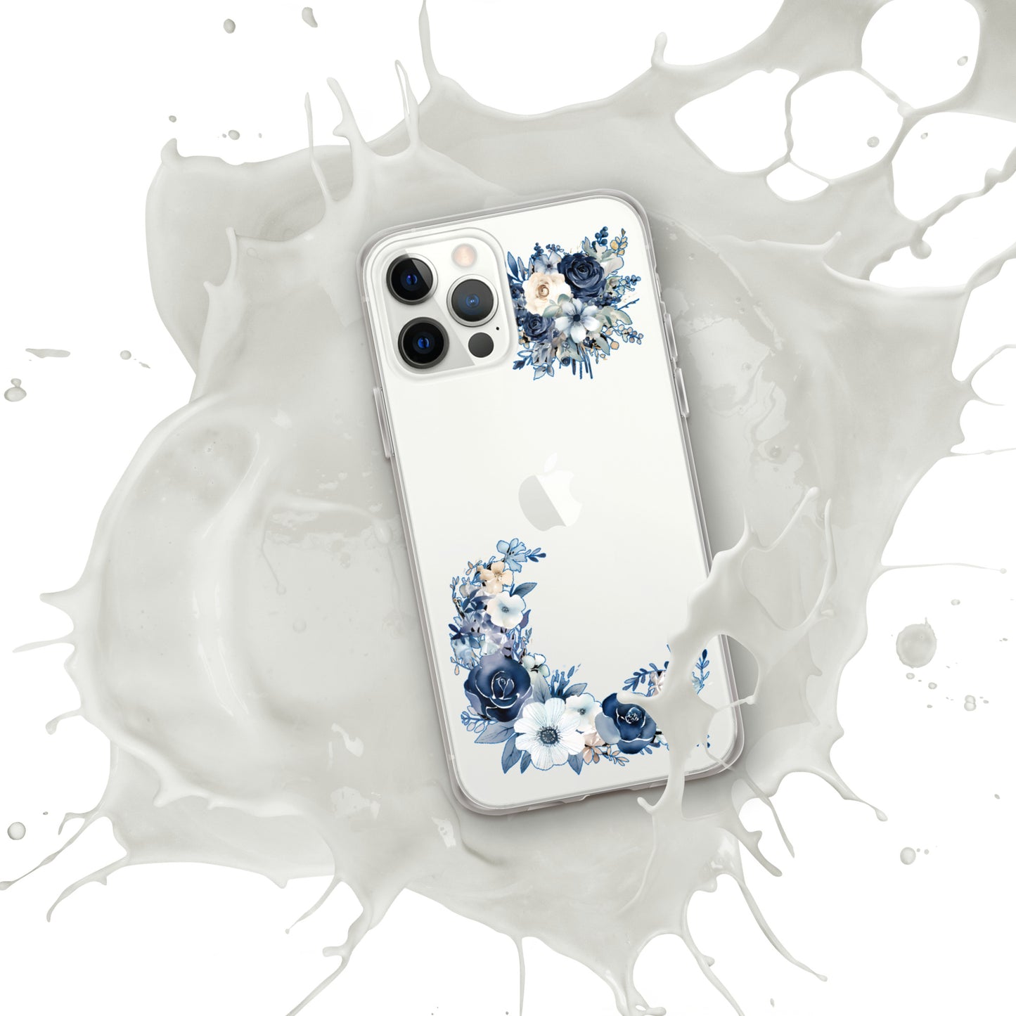 Zoe's Blue Floral Clear Case for iPhone®