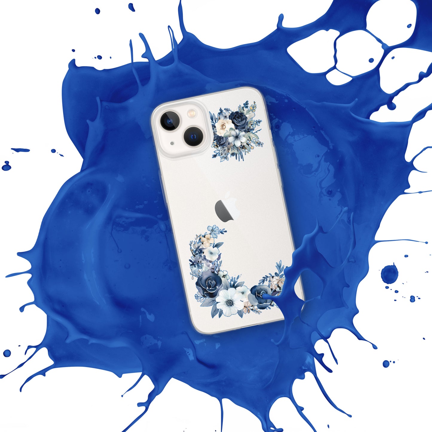 Zoe's Blue Floral Clear Case for iPhone®