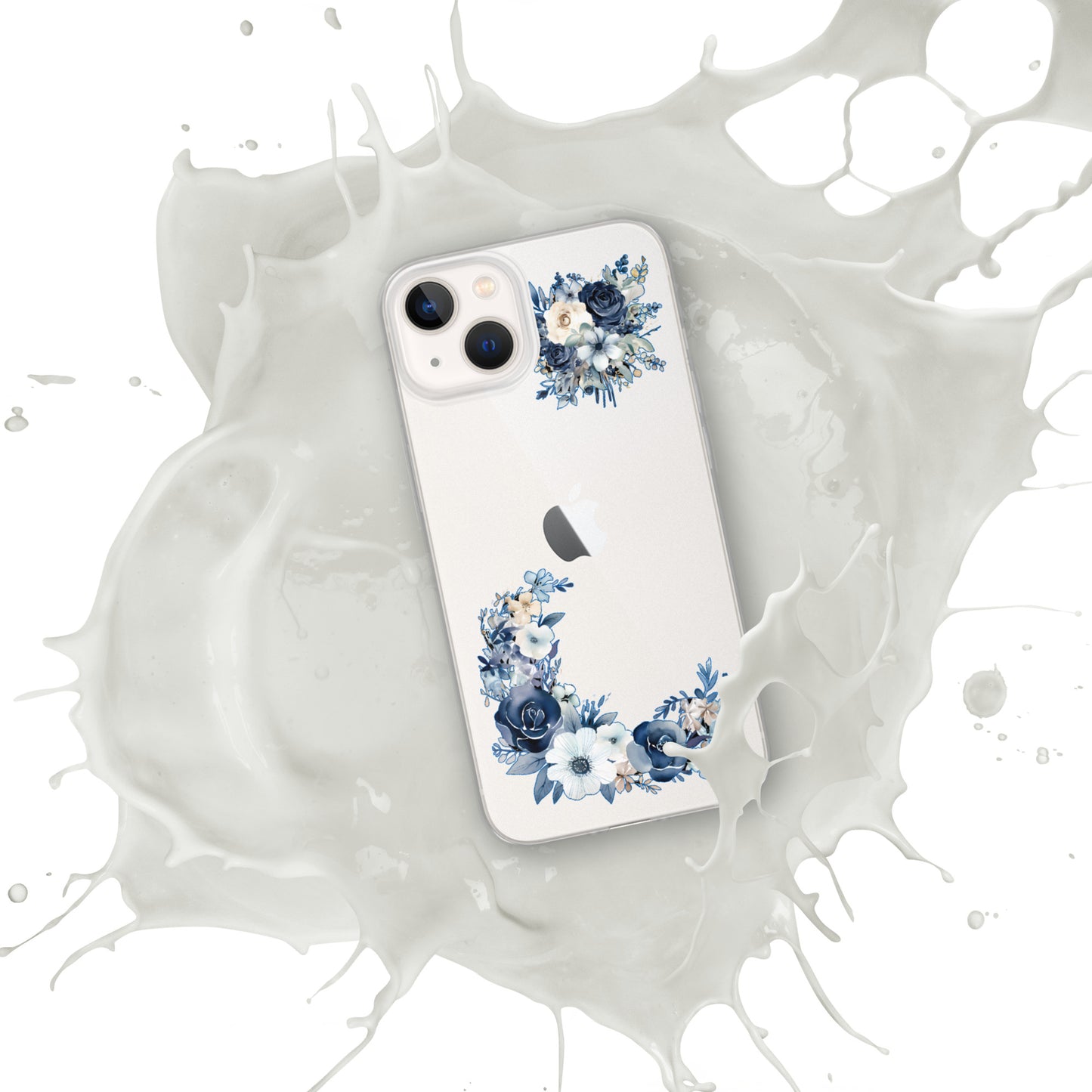 Zoe's Blue Floral Clear Case for iPhone®