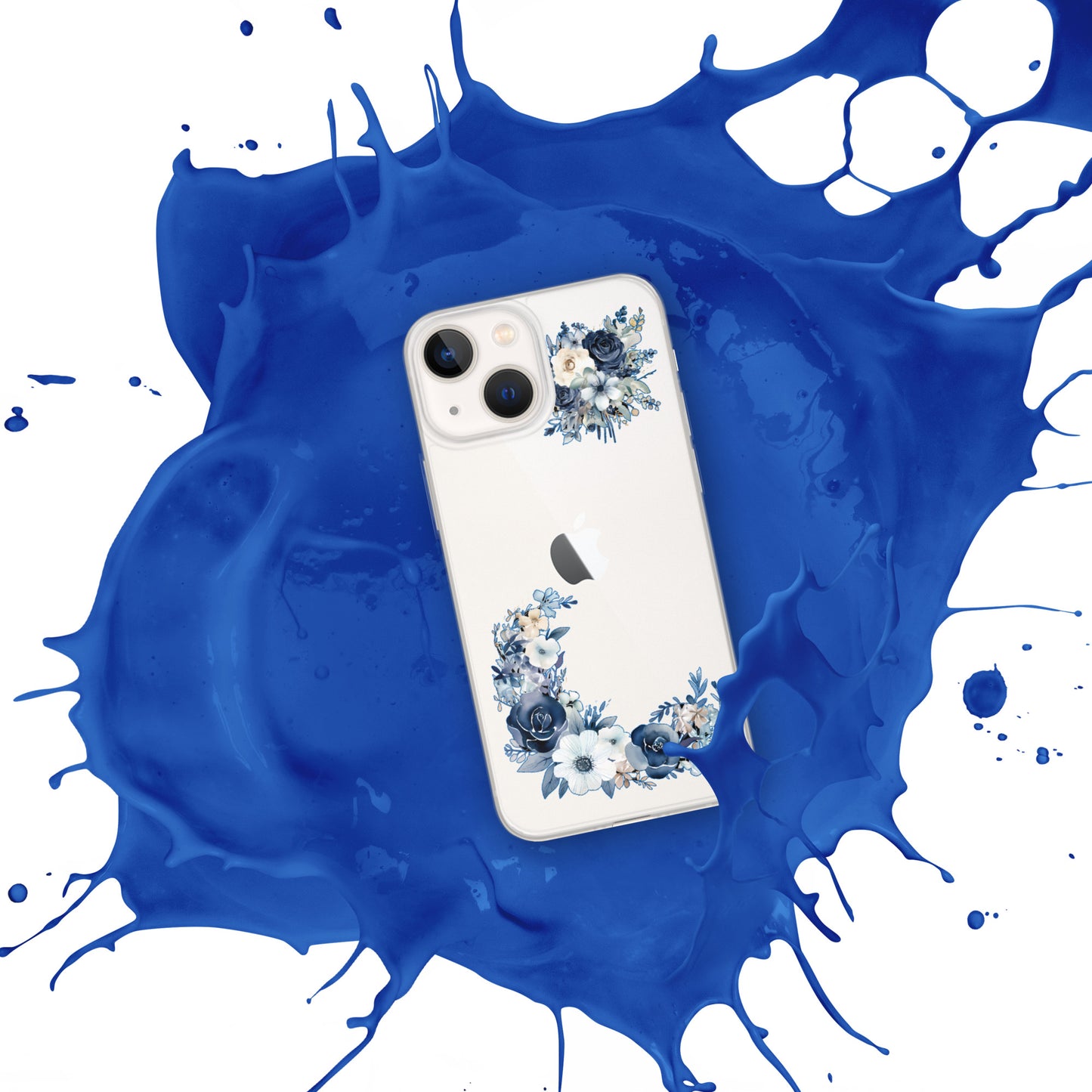 Zoe's Blue Floral Clear Case for iPhone®