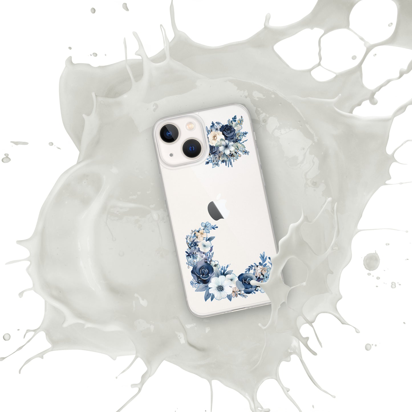 Zoe's Blue Floral Clear Case for iPhone®