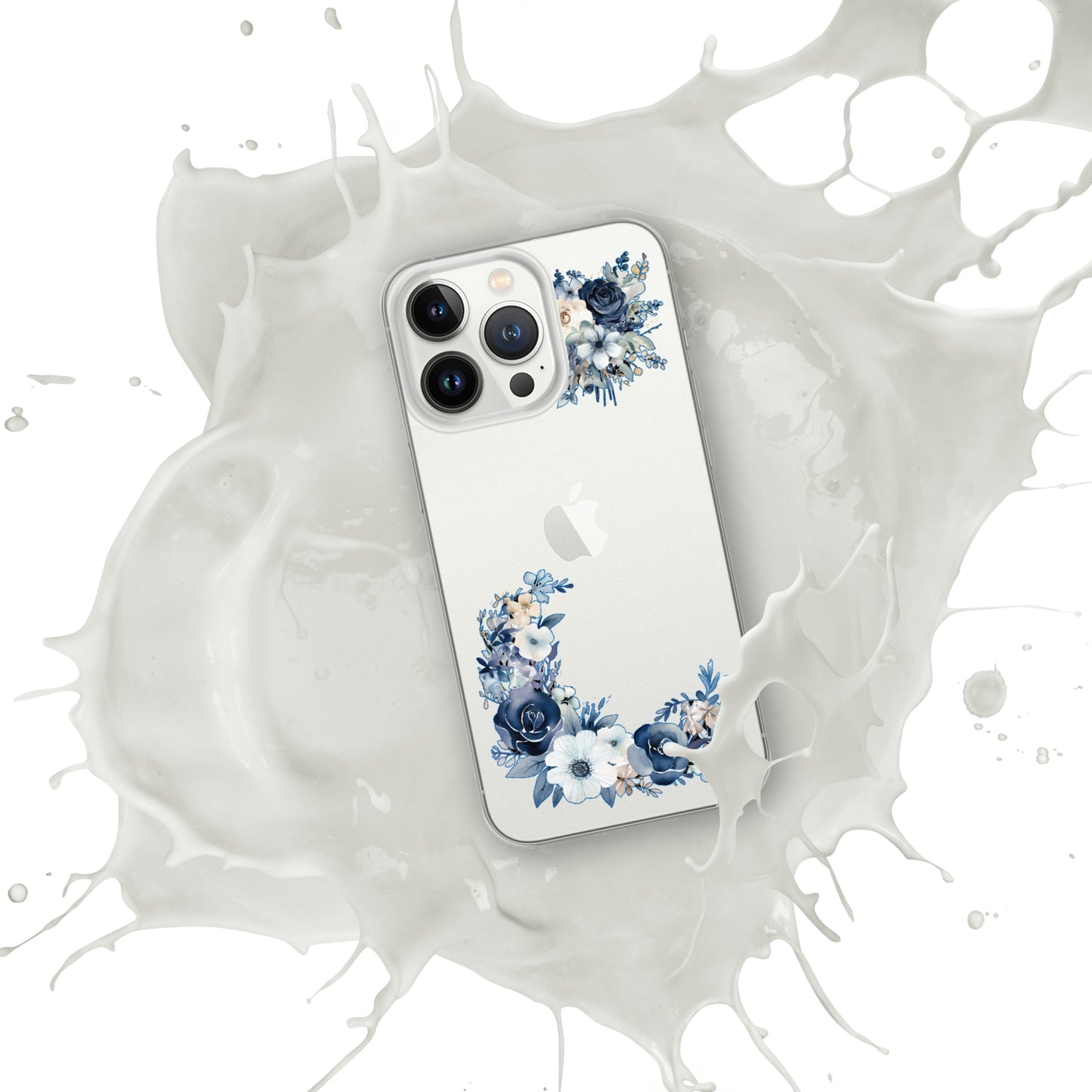 Zoe's Blue Floral Clear Case for iPhone®