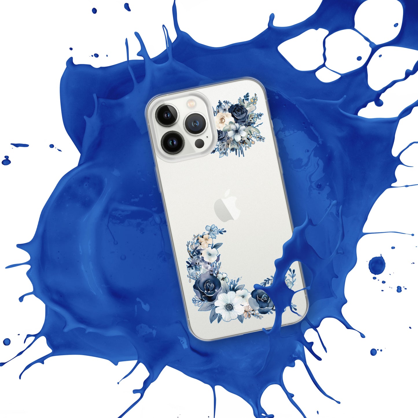 Zoe's Blue Floral Clear Case for iPhone®