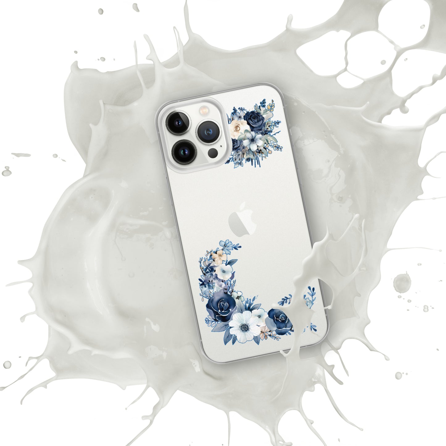 Zoe's Blue Floral Clear Case for iPhone®