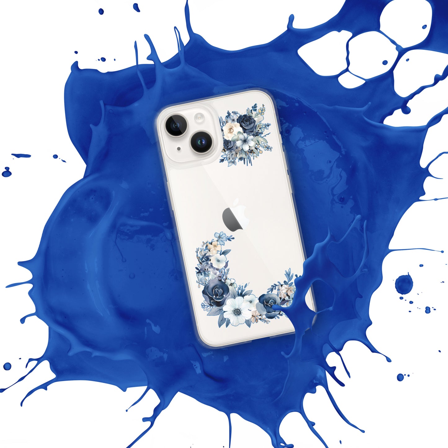 Zoe's Blue Floral Clear Case for iPhone®