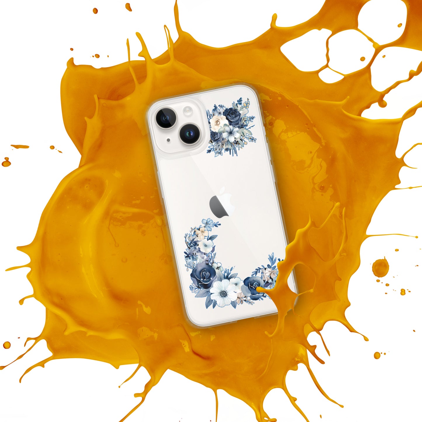 Zoe's Blue Floral Clear Case for iPhone®