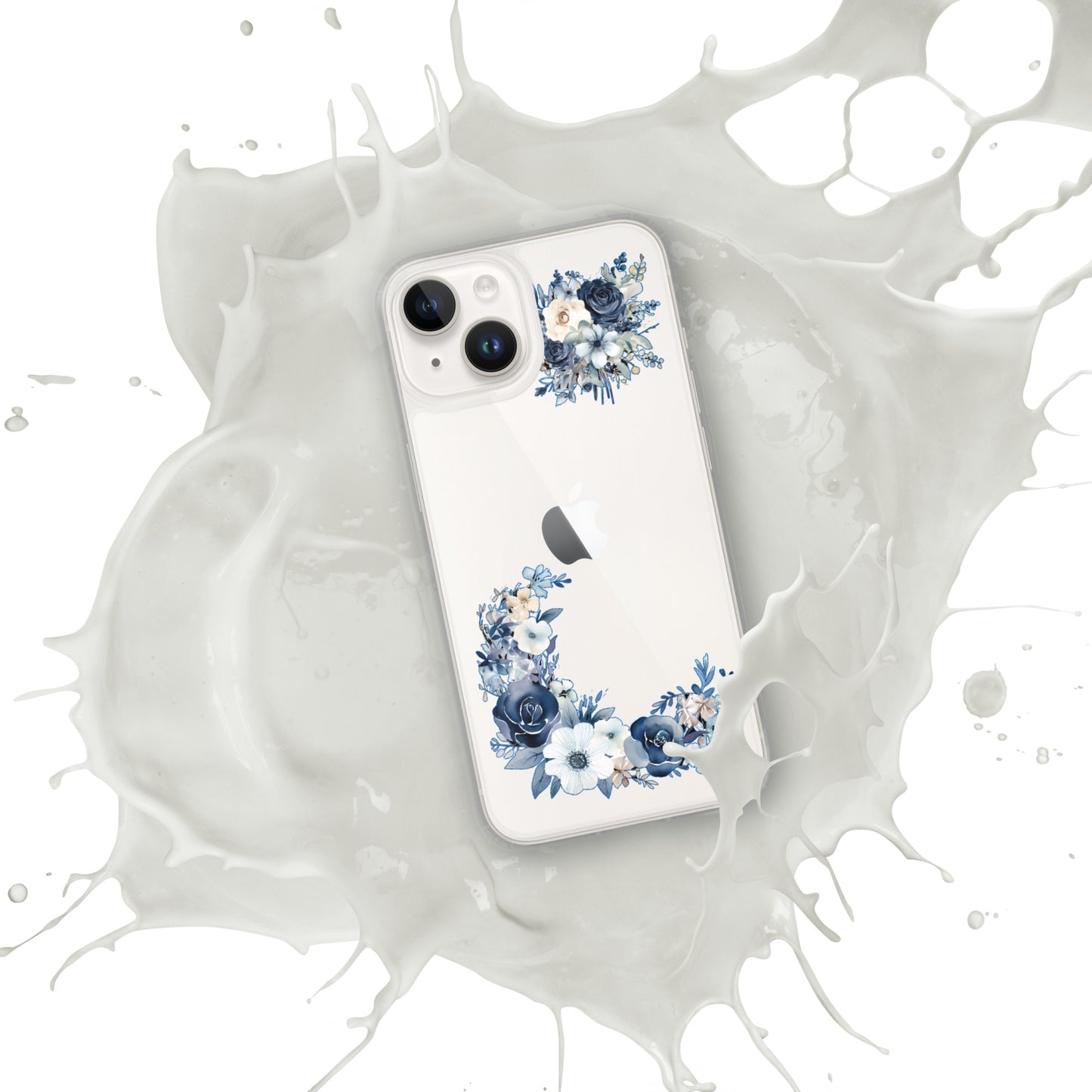 Zoe's Blue Floral Clear Case for iPhone®