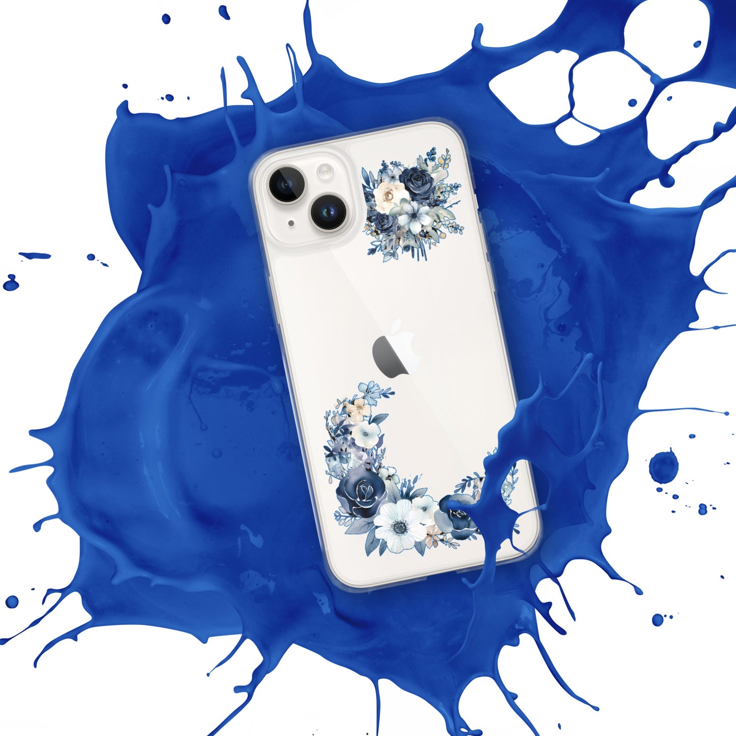 Zoe's Blue Floral Clear Case for iPhone®