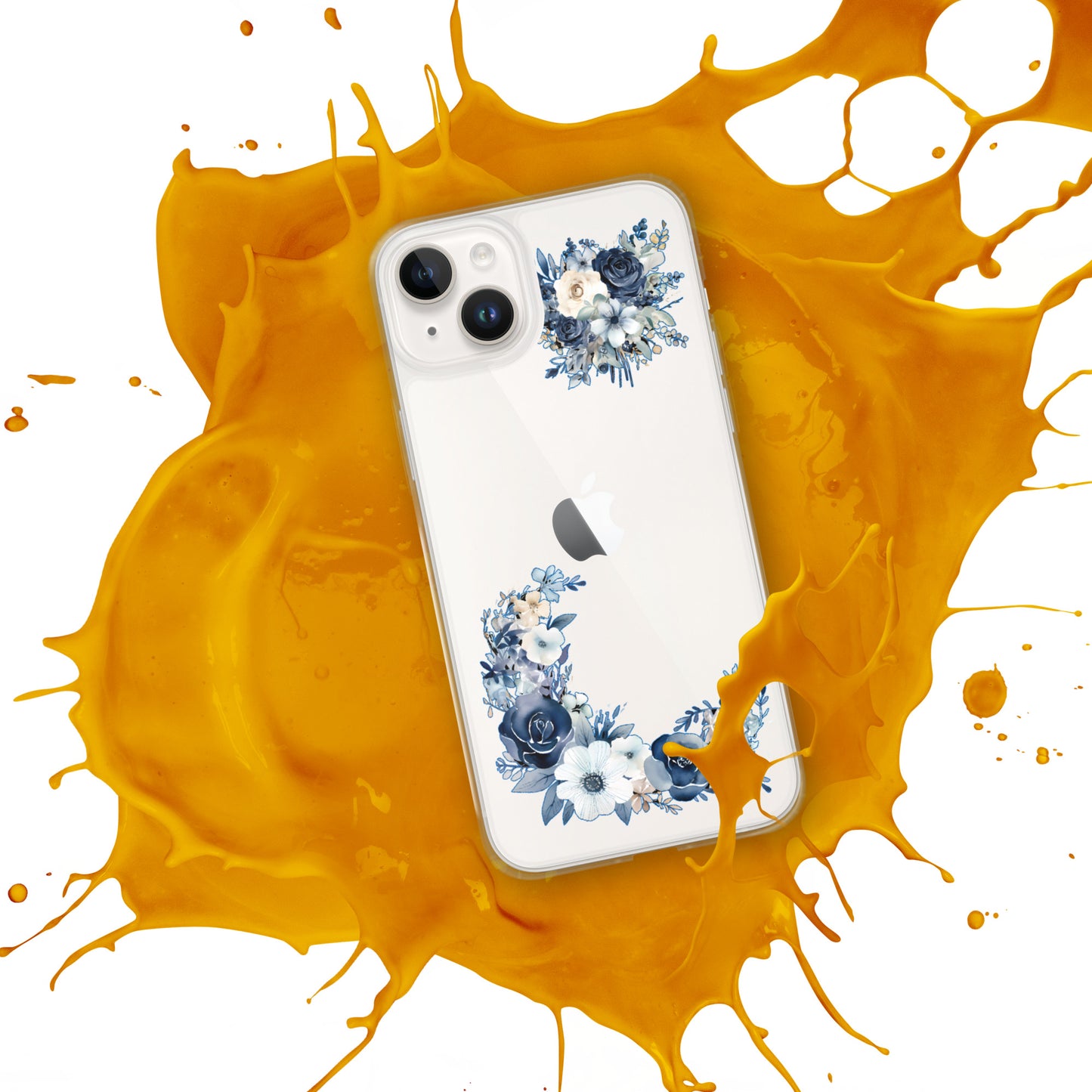 Zoe's Blue Floral Clear Case for iPhone®