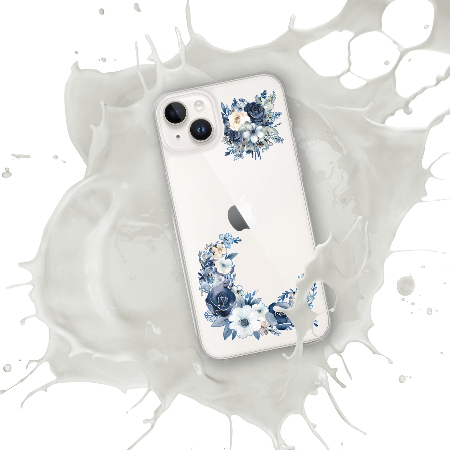 Zoe's Blue Floral Clear Case for iPhone®