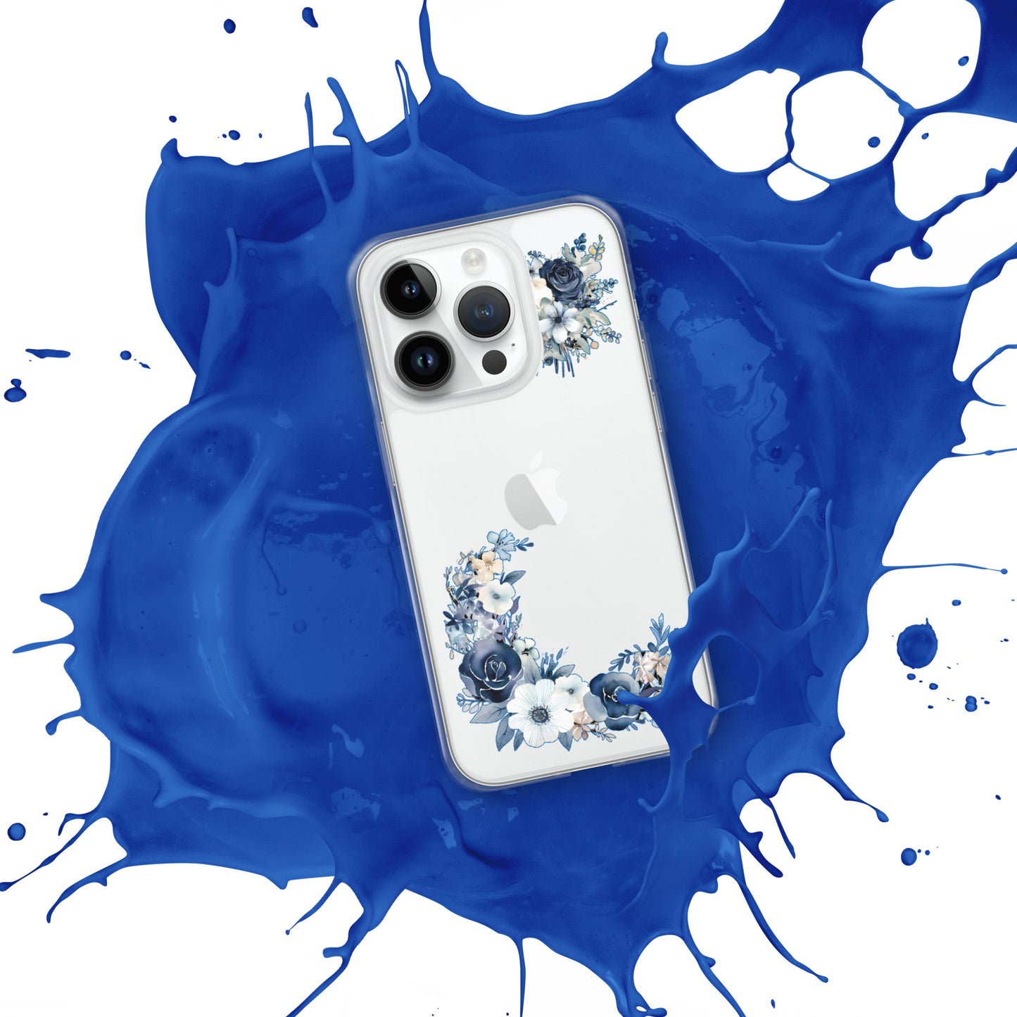 Zoe's Blue Floral Clear Case for iPhone®