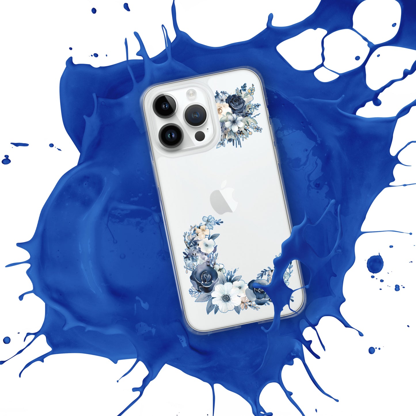 Zoe's Blue Floral Clear Case for iPhone®