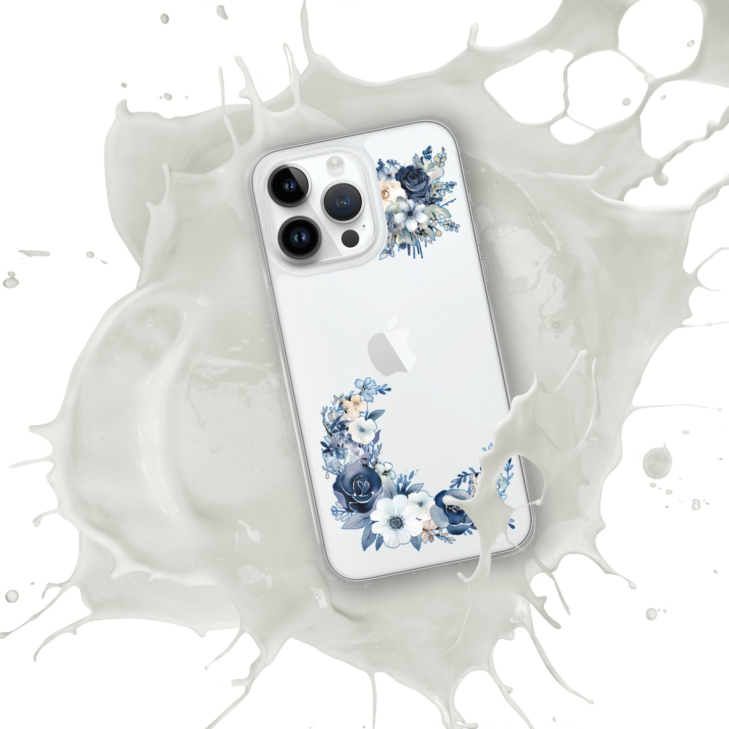 Zoe's Blue Floral Clear Case for iPhone®