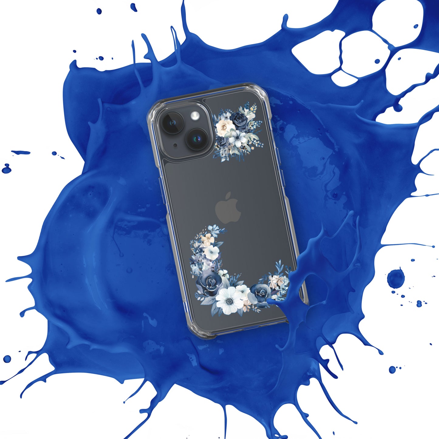 Zoe's Blue Floral Clear Case for iPhone®