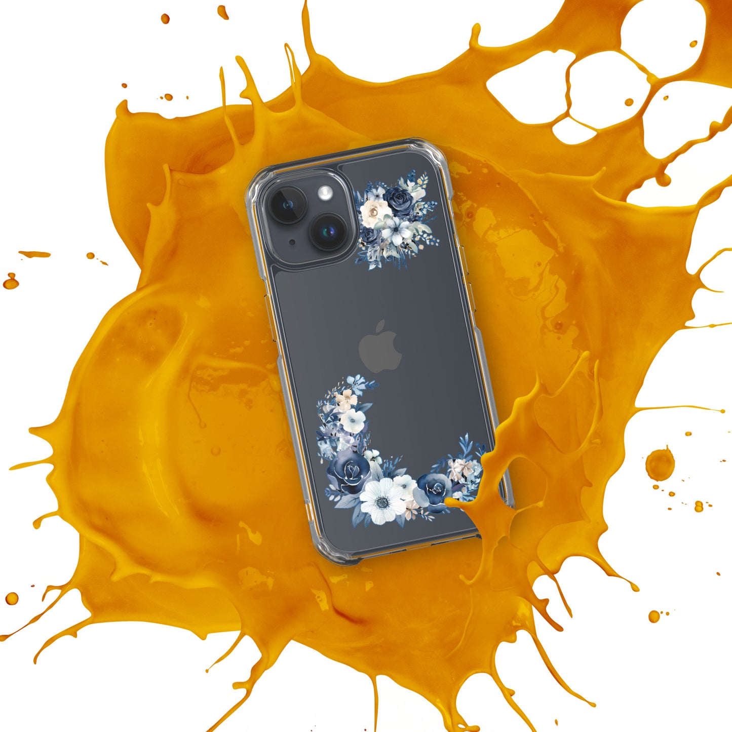 Zoe's Blue Floral Clear Case for iPhone®