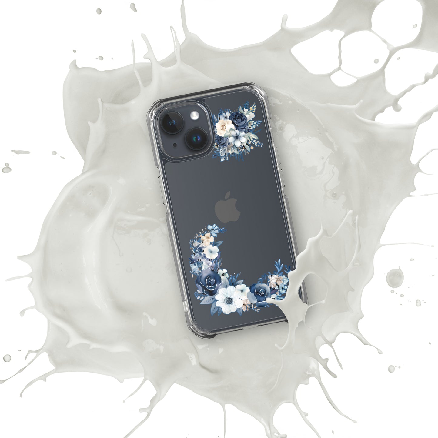 Zoe's Blue Floral Clear Case for iPhone®