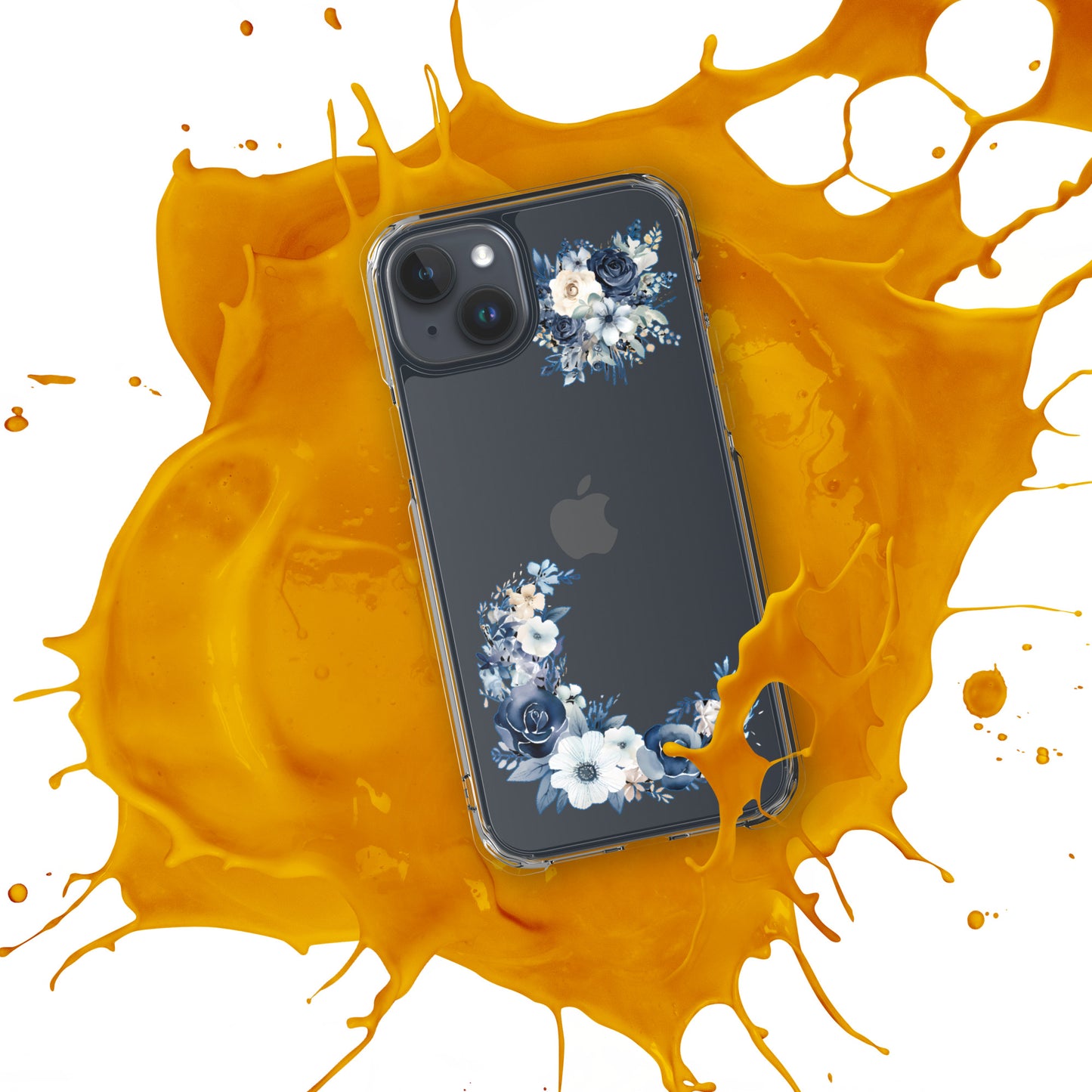 Zoe's Blue Floral Clear Case for iPhone®