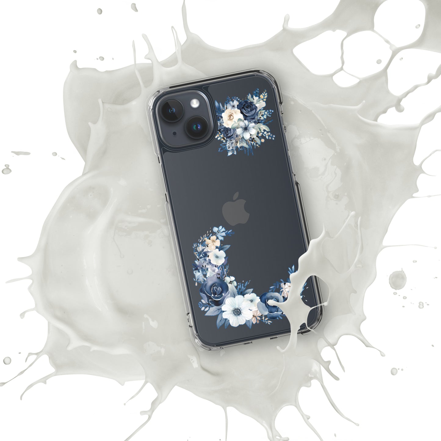 Zoe's Blue Floral Clear Case for iPhone®