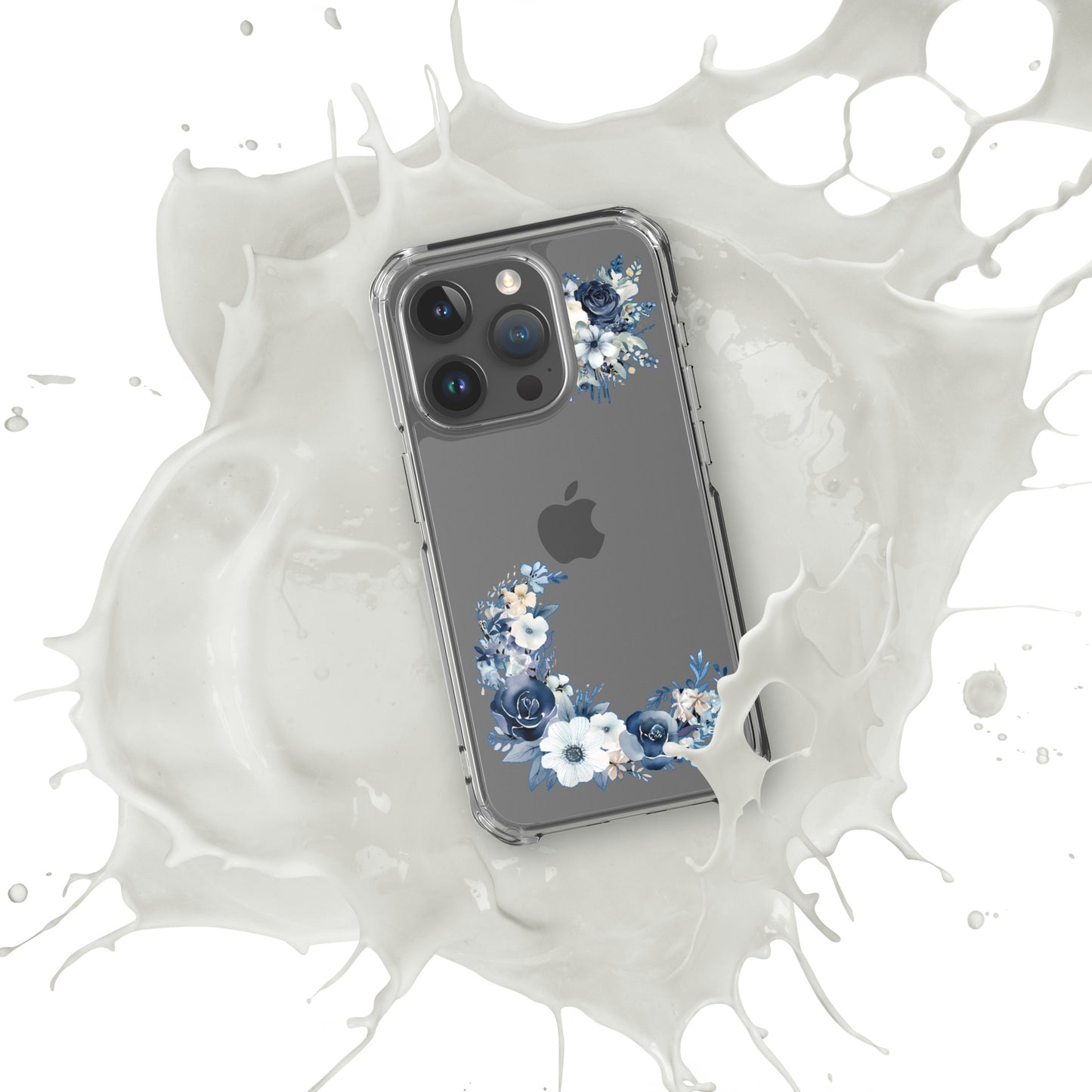 Zoe's Blue Floral Clear Case for iPhone®