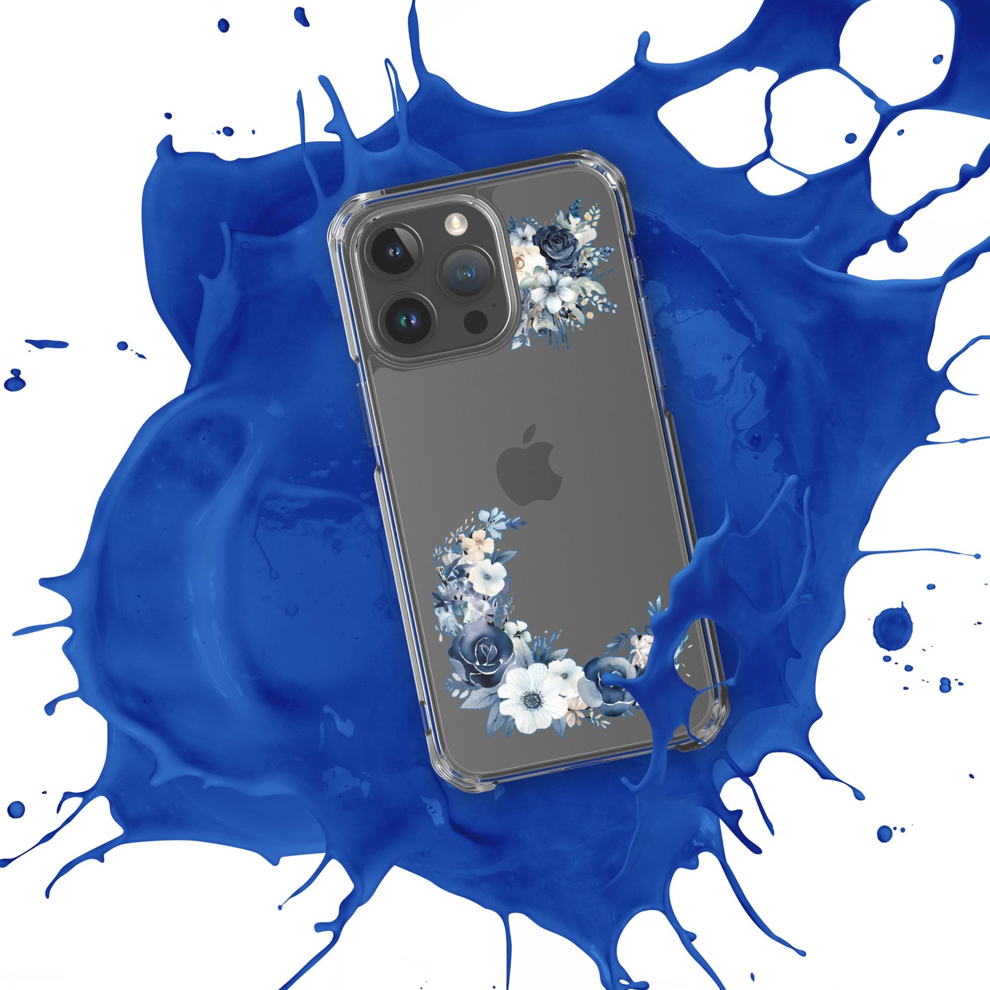 Zoe's Blue Floral Clear Case for iPhone®