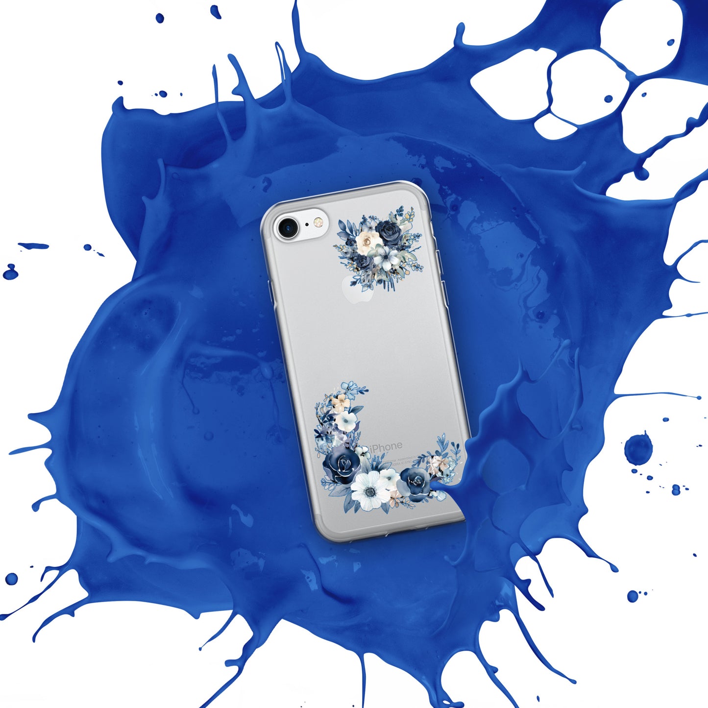 Zoe's Blue Floral Clear Case for iPhone®