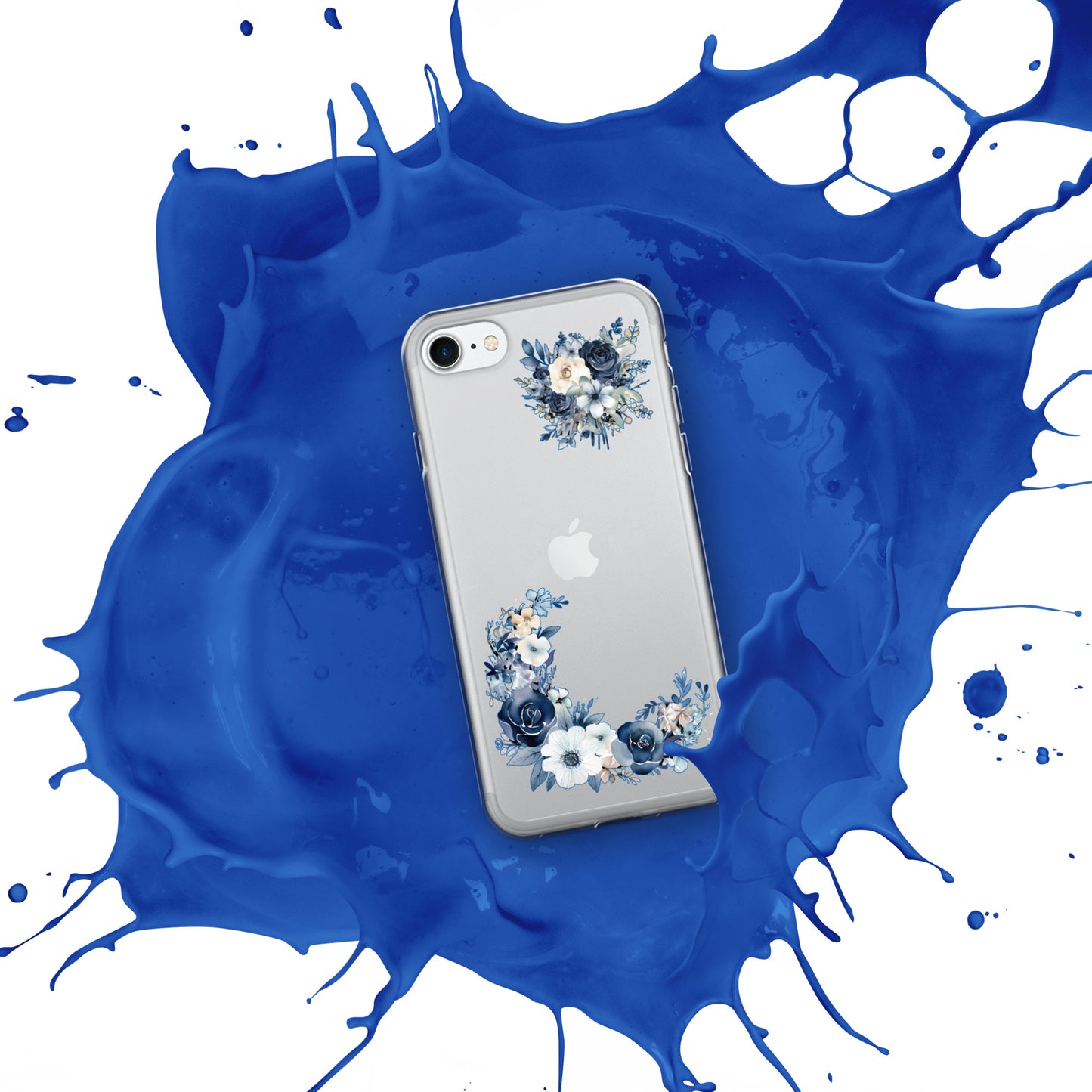 Zoe's Blue Floral Clear Case for iPhone®