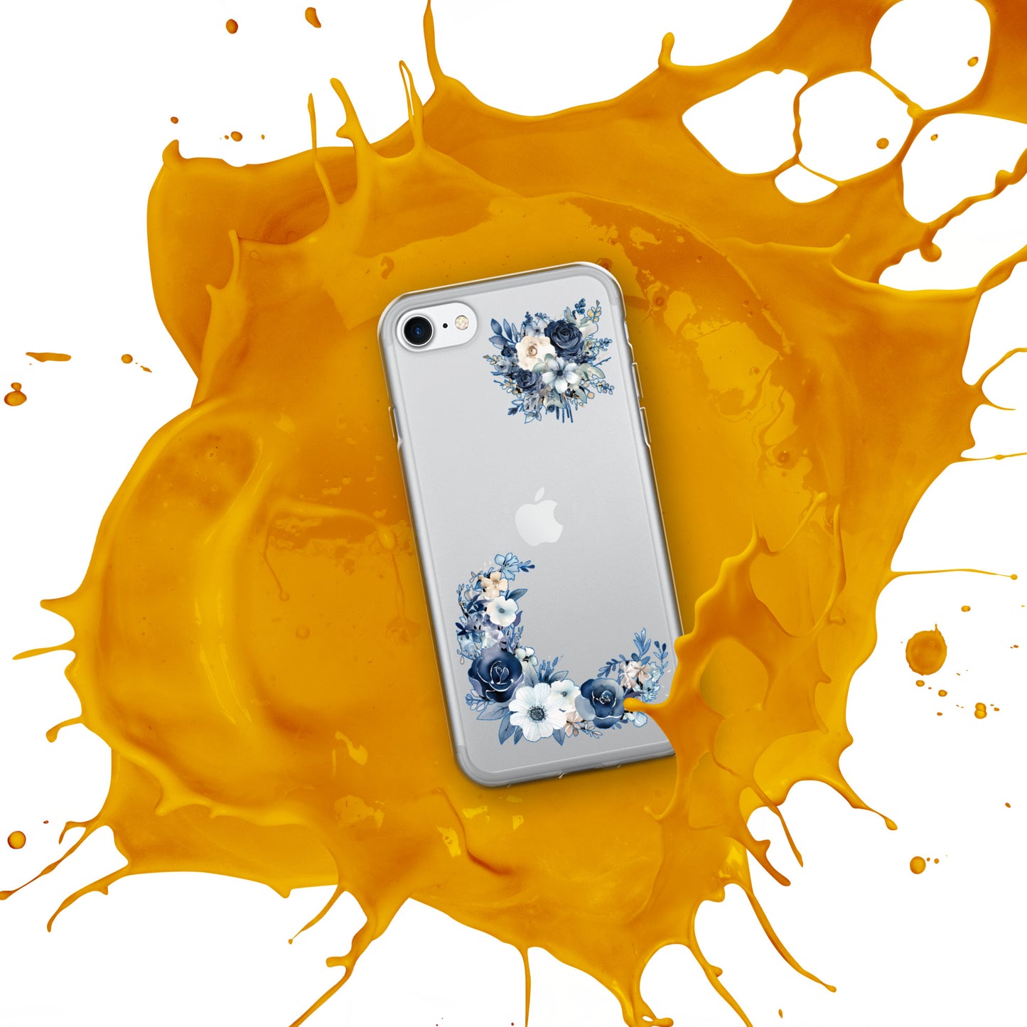 Zoe's Blue Floral Clear Case for iPhone®