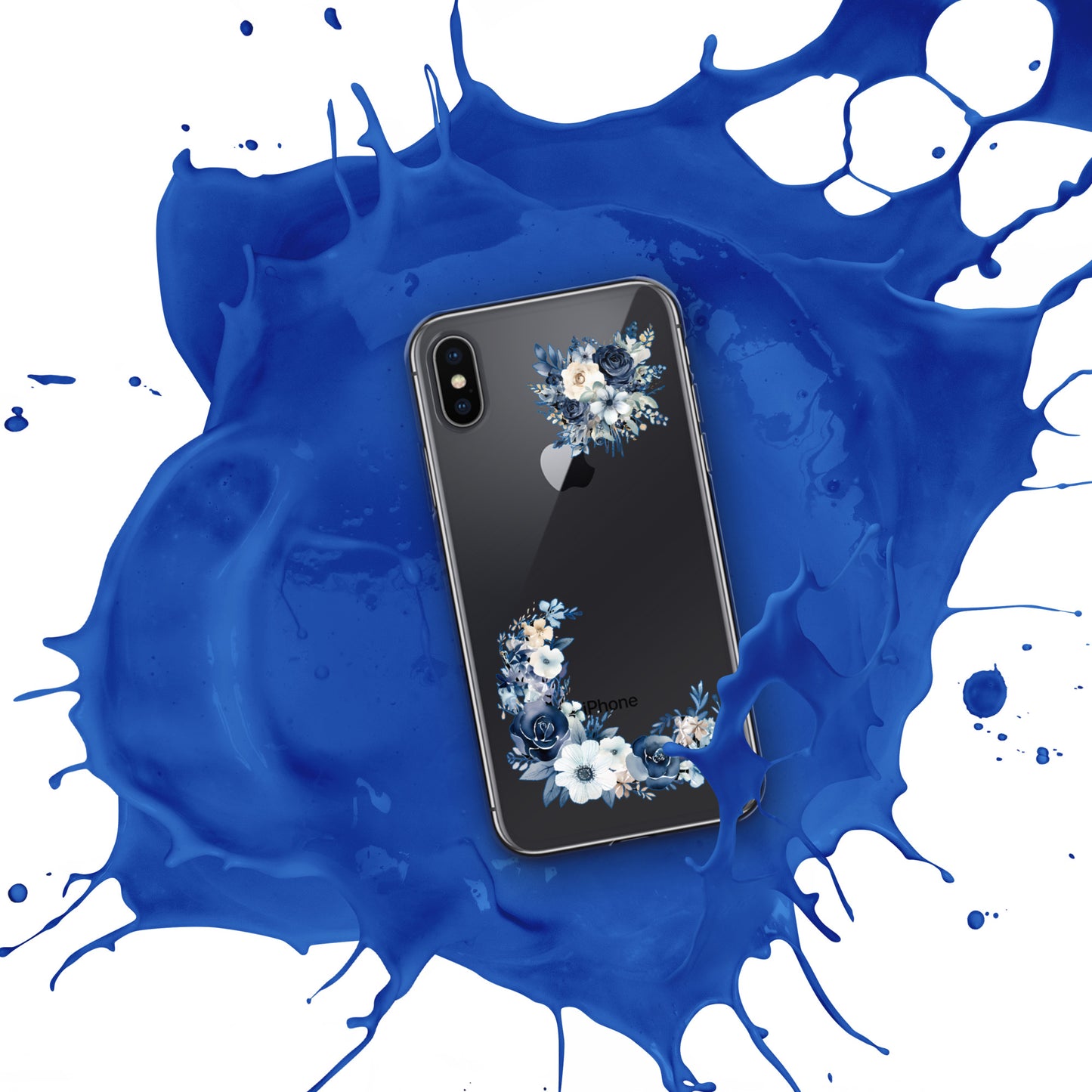 Zoe's Blue Floral Clear Case for iPhone®