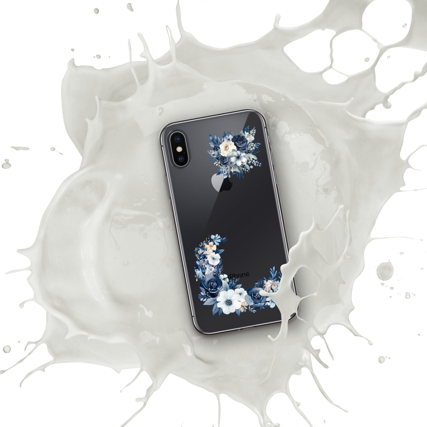 Zoe's Blue Floral Clear Case for iPhone®