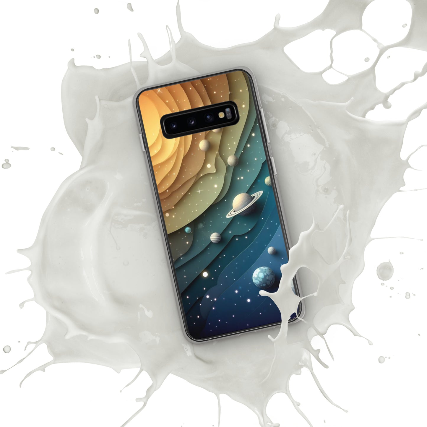 Paper Planets Clear Case for Samsung®