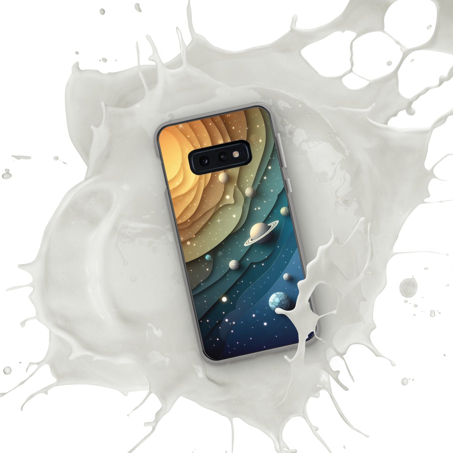 Paper Planets Clear Case for Samsung®