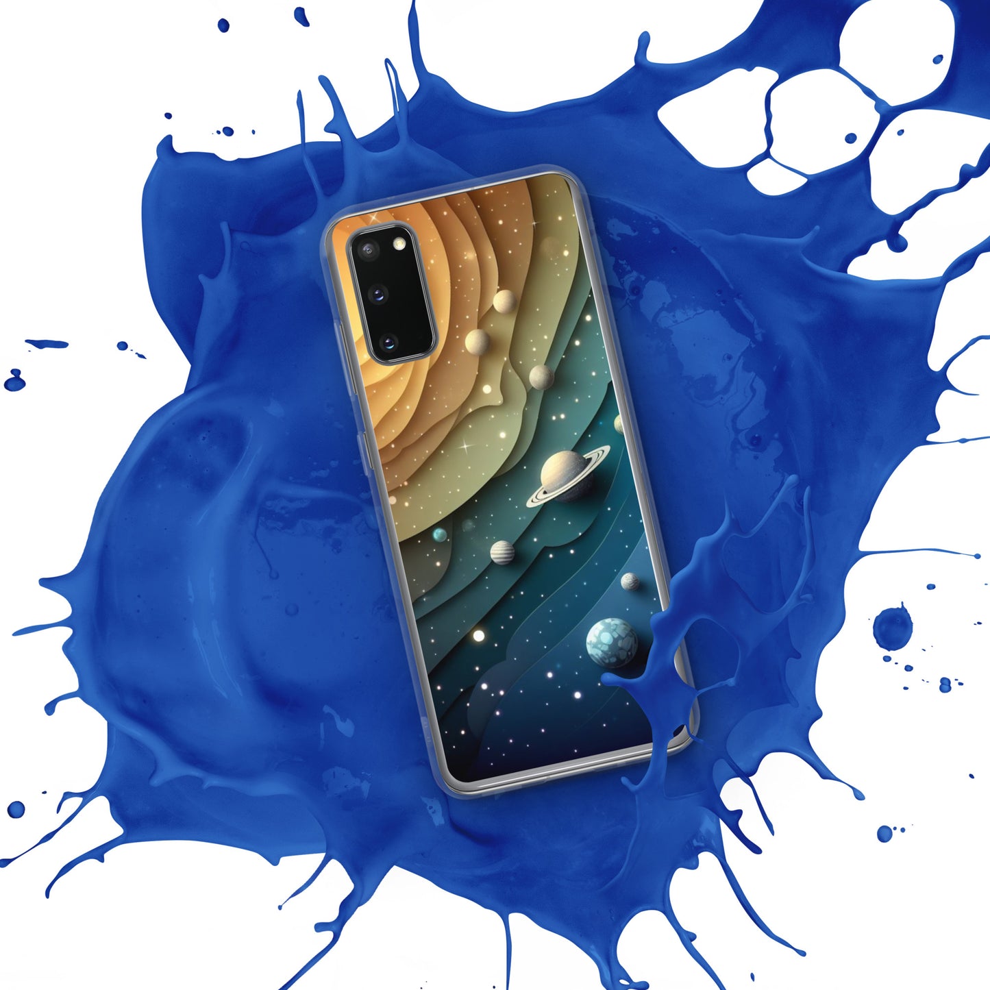 Paper Planets Clear Case for Samsung®