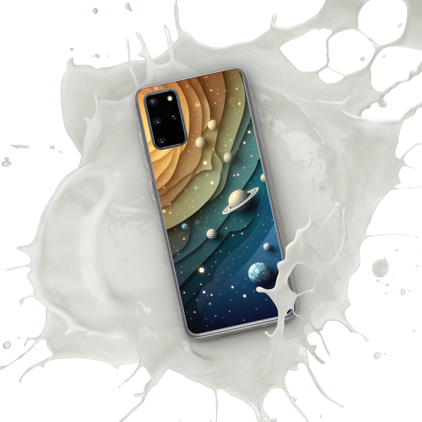 Paper Planets Clear Case for Samsung®