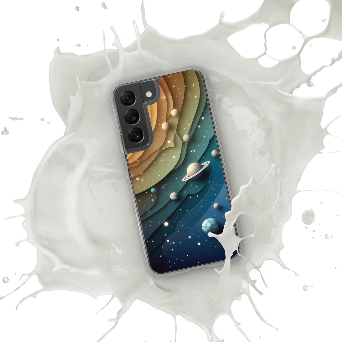 Paper Planets Clear Case for Samsung®