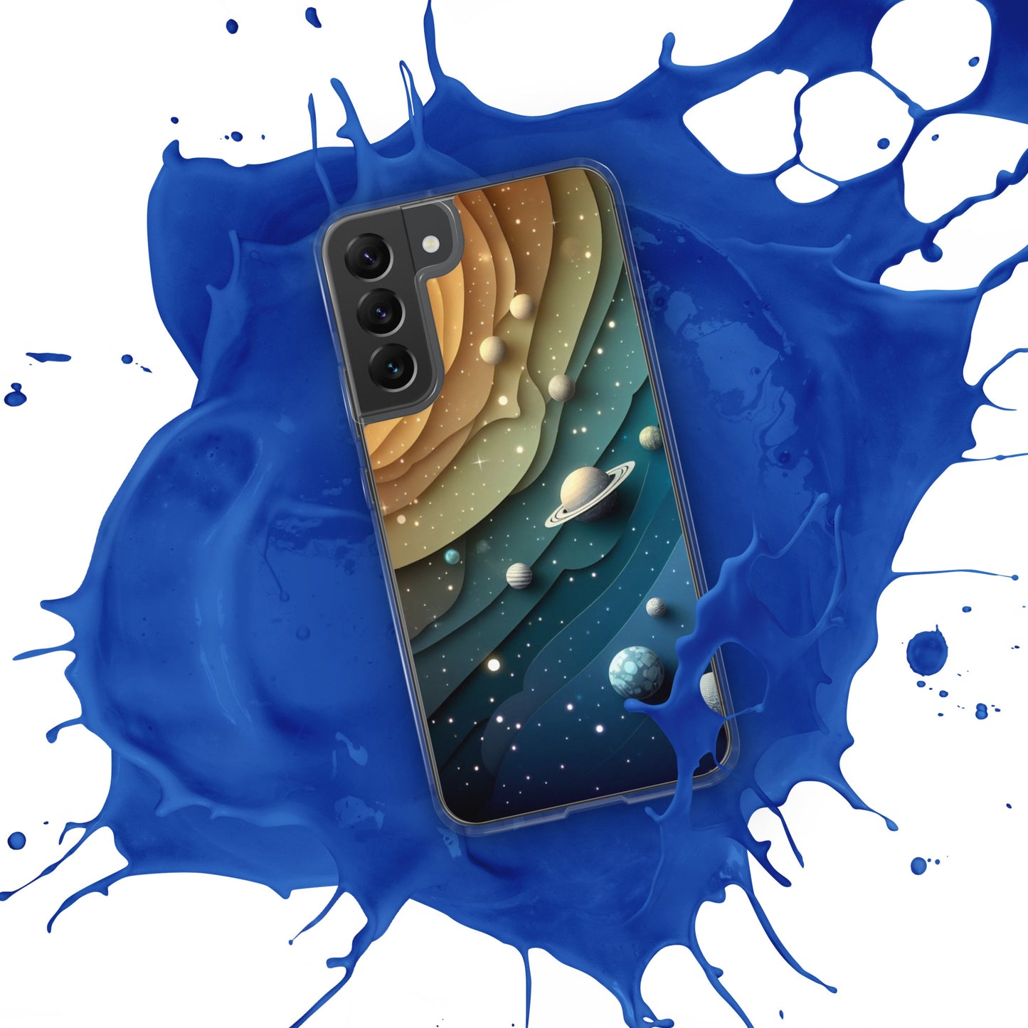 Paper Planets Clear Case for Samsung®