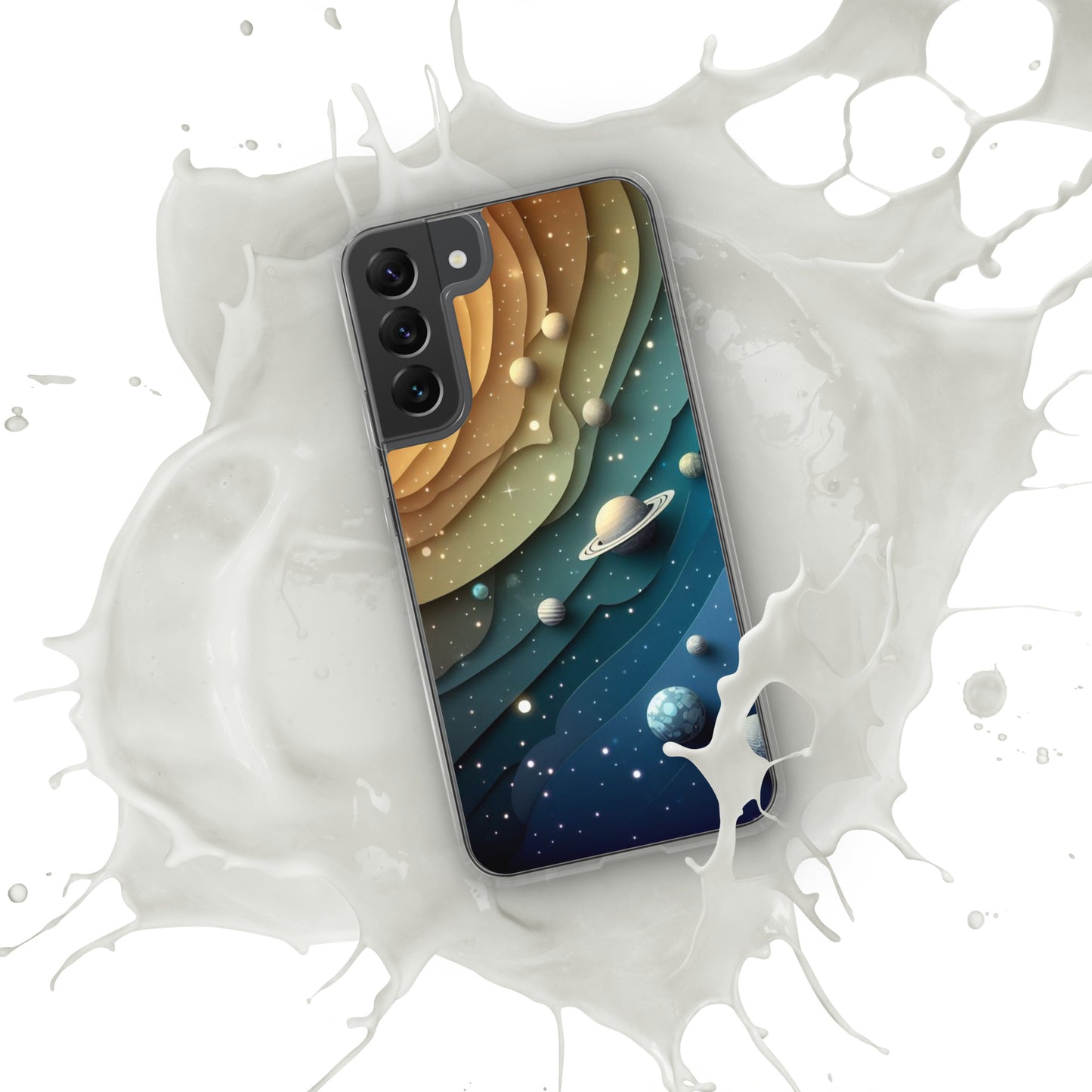 Paper Planets Clear Case for Samsung®