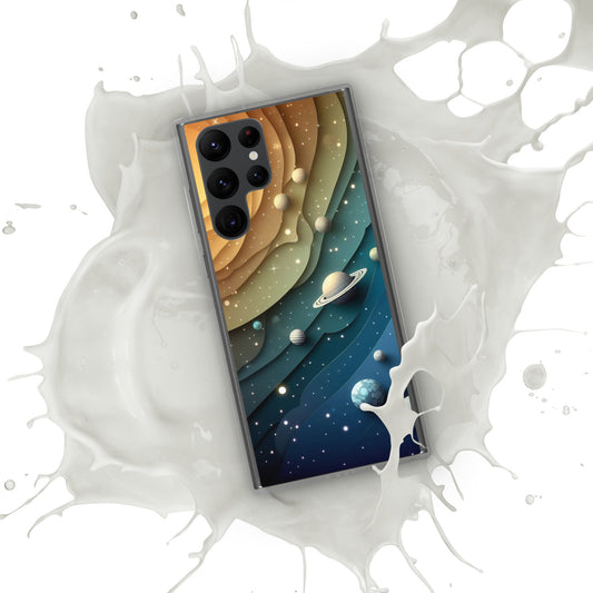 Paper Planets Clear Case for Samsung®