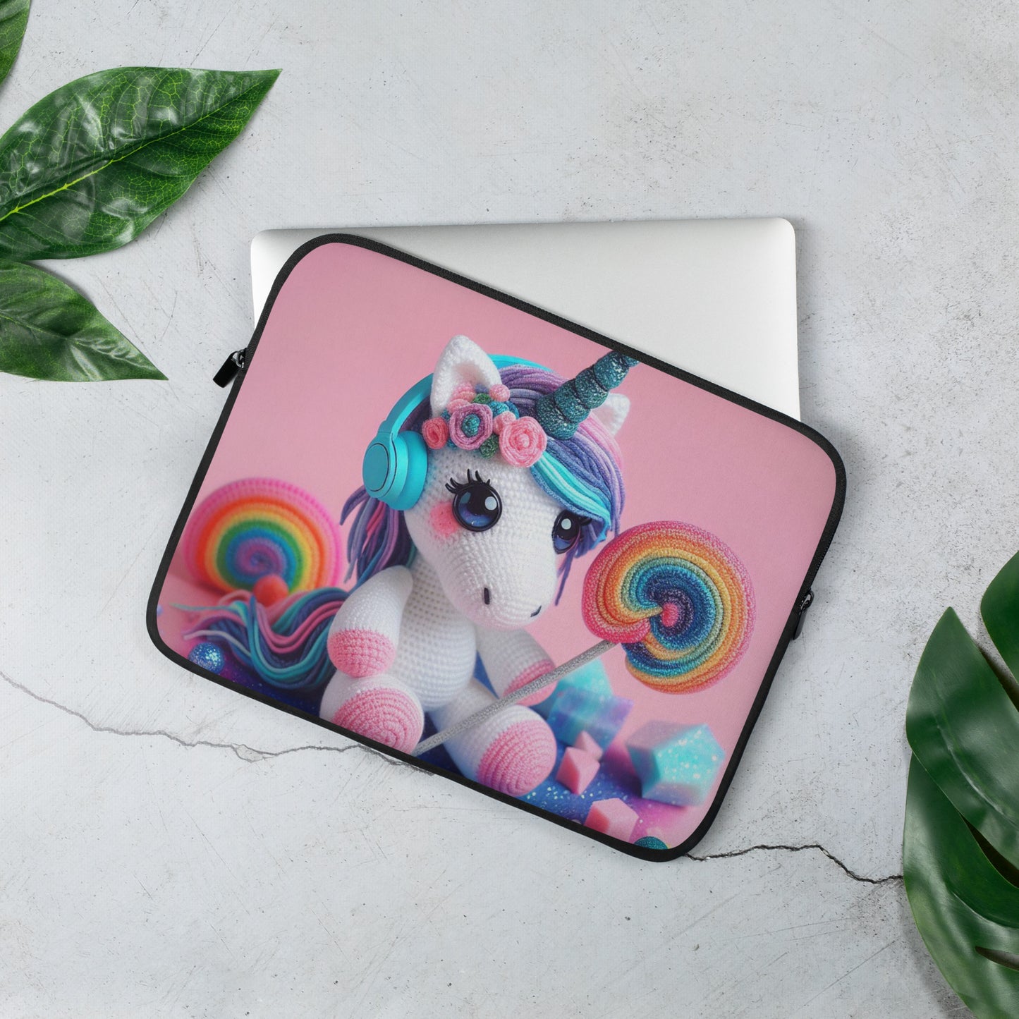 Crochet Unicorn #3 Laptop Sleeve